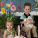 Easter Special: brother and sister picture with bunnies