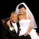 jefferson city missouri wedding photographer: bride and groom on leather chair