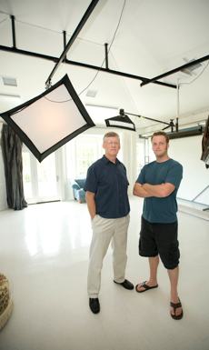 Marvin and Carl Neitzert in Creative Photo studio